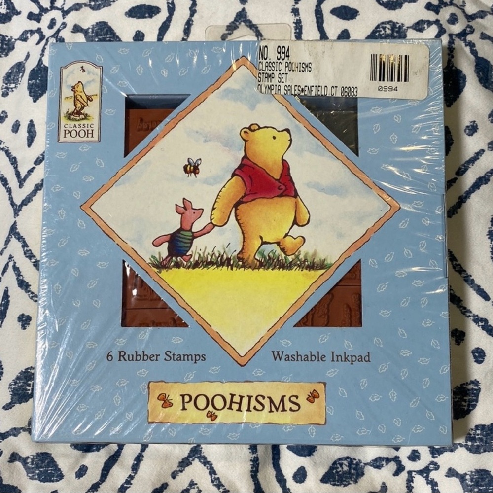 NWT Classic Pooh “Poohisms” Rubber Stamp Collection and Inkpad Set